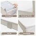 Gatnetly 12 Pack Linen Organizers and Storage, Closet Storage Bins Linen Closet Baskets for Organization Foldable Organizer Bins with Clear Window for Organizing Clothing, Beige
