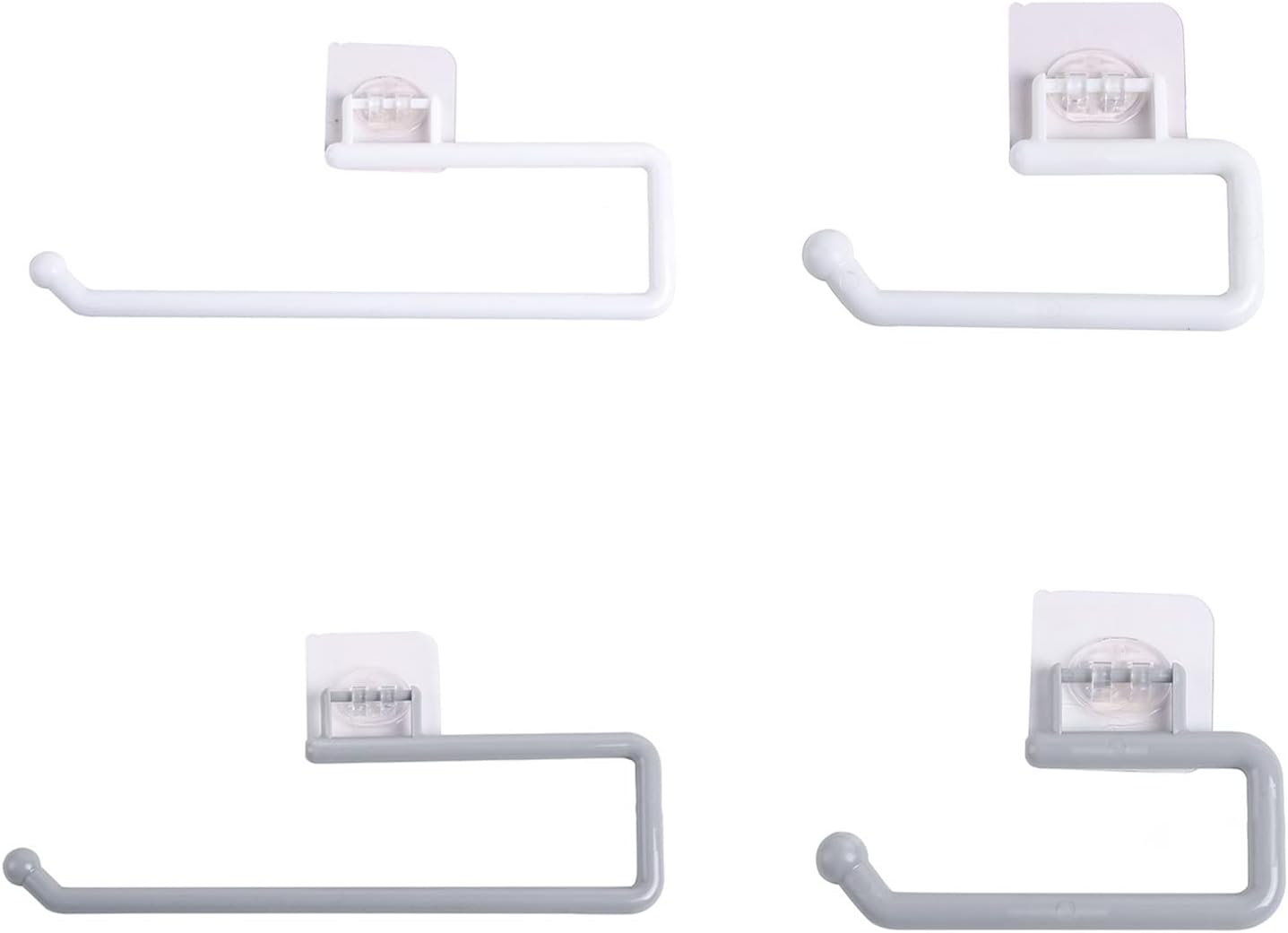 Paper Towel Holder Wall Mounted Self-Adhesive Towel Rack, Grey L