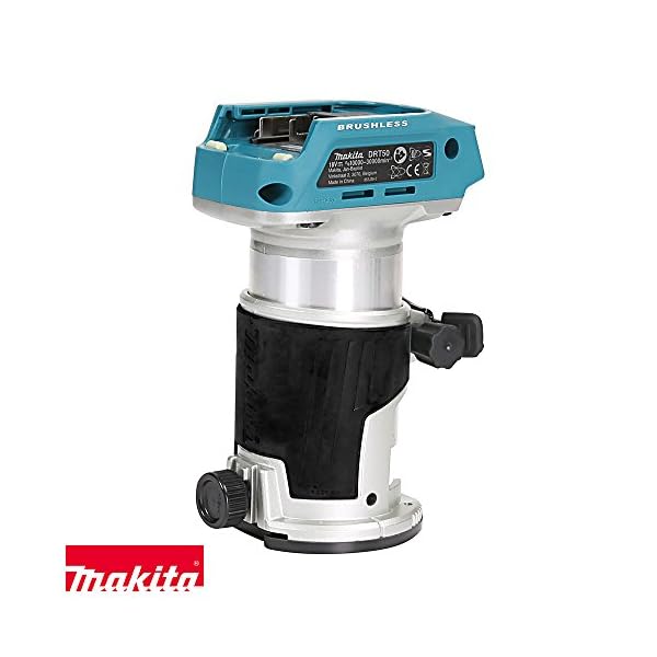 Makita DRT50ZJX3 Bürstenloser Fräsentrimmer, 18 V, Li-Ion, LXT, komplett mit 4 Basisbaugruppen, Lieferung in einem Makpac-Gehäuse, Batterien und Ladegerät nicht im Lieferumfang enthalten – Bild 6