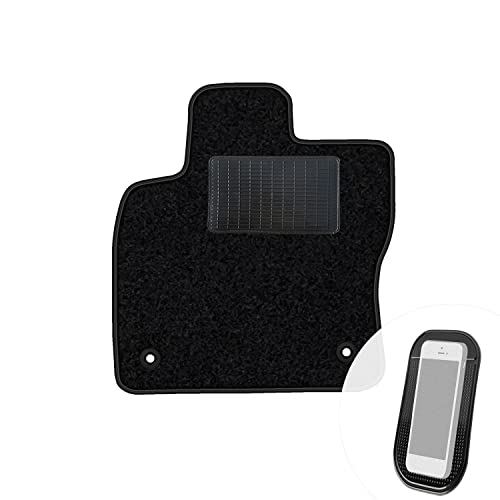 moto-MOLTICO Fahrer Fußmatte Auto Velours Fahrerseite Autoteppiche Schwarz Fahrermatte 1-teilig...