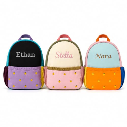Mochila Personalizada con Nombre Bordado Mochila Infantil Personalizado Pequeña para Niño Niña viaje excursion playa de Regalos Personalizados para cumpleaños Navidad vuelta al cole guardería