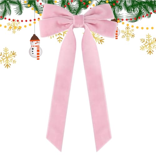 Lazos para el pelo rojos y accesorios de peinado de doble capa para decoración de fiesta