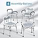 Shower Chair for Inside Shower, BRITULIF 550 lbs Heavy Duty Shower Chair for Elderly and Disabled, Shower Seat with 6 Height Adjustable, Ideal for Adult and Senior Bathroom Needs