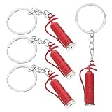 Toyvian Feuerlöscher Schlüsselanhänger 4 Stück Kompakter Metall Schlüsselring Dekorativer Taschenanhänger für Rettungsdienst Zubehör Feuerwehrmann Schlüssel