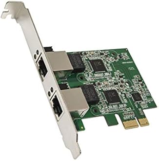 Syba Dual 2.5 Gigabit Ethernet PCI Express PCI-E Network Controller Card 10/100/1000/25000 Mbps RJ45 LAN Adapter Low Profile Bracket