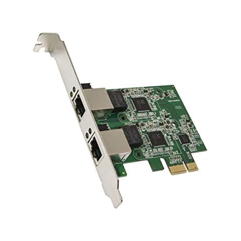 Syba Dual 2.5 Gigabit Ethernet PCI Express PCI-E Network Controller Card 10/100/1000/25000 Mbps RJ45 LAN Adapter Low Profile Bracket, SD-PEX24066 Cover