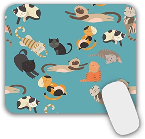 AOKSUNOVA Podkładka pod myszkę kot Mouse Pad zabawna podkładka pod mysz biurowa mała z motywem 240 x 200 mm