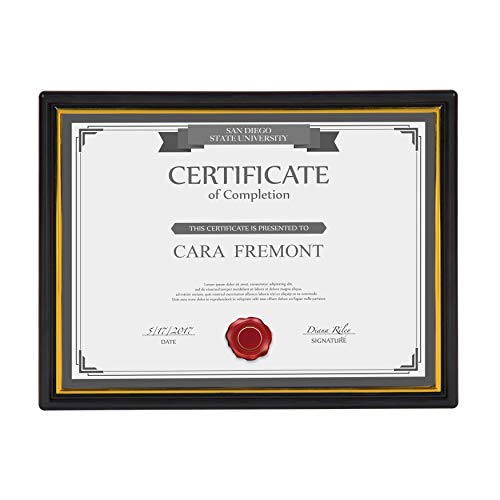 Designovation Corporate Document Frame Made To Display Standard Certificates, Black 8.5X11, Set Of 12 Ready To Use Horizontally Or Vertically #TOP1