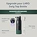 LARQ Bottle Swig Top 34oz - Insulated Stainless Steel Water Bottle With Built-In Silicone Handle | BPA Free | Reusable Water Bottle for Sports, Gym, and Travel, Obsidian Black
