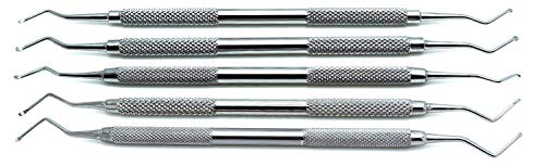 5 Pcs Superior Dental Excavator Spoons 1.2Mm, 1.4Mm, 1.8Mm, 2Mm, 2.5Mm Instrument #TOP1