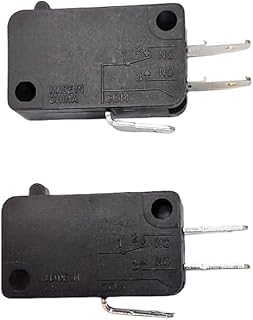 125V/250V 16A SPDT Snap Action Button Micro Limit Switch for Microwave Oven Door (2Pack)