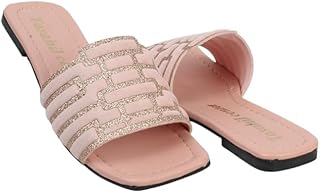 سليبر حريمى فلات جلد فى قماش 782 روز 37