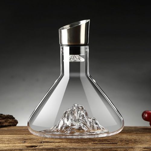 Pulunto Carafe à décanter avec aérateur et filtre pour vin rouge, 1500 ml, accessoire de vin classique de luxe