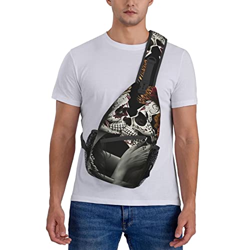 Mochila urbana crossbody casual unisex 7.2x3.5x15.3 in miniatura 6