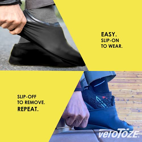 veloToze Roam - Commuting Shoe Cover - Works with Any Shoes - for Cycling, Commute, Flat Pedals, ebike, Walking Black