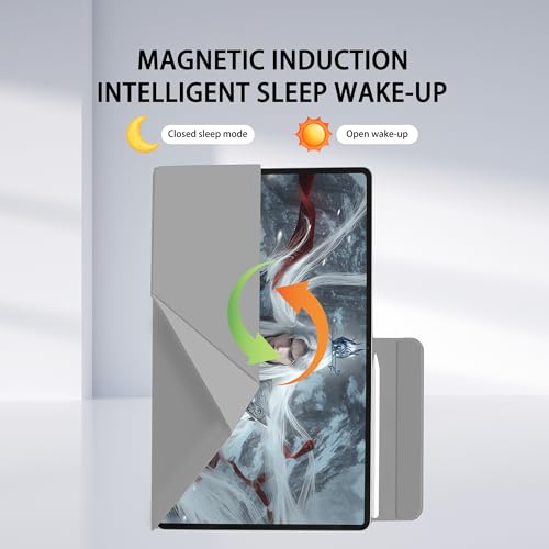 Image of Magnetic Case for Samsung Galaxy Tab S11 (11 inch) 2025 - Model SM-X730 /SM-X736 Tablet with S-Pen Holder, Auto Wake /Sleep Smart Tablet Cover, Grey