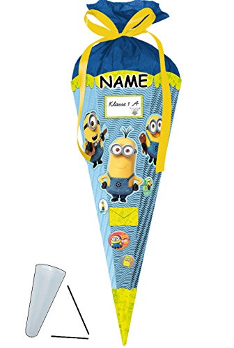 alles-meine.de GmbH BASTELSET Schultüte - Minnion - incl. Name - 85 cm - mit/ohne Kunststoff Spitze - Zuckertüte - incl. Rohling - Bastelschultüte - Set zum selber Basteln .. alles-meine.de GmbH BASTELSET Schultüte - Minnion - incl. Name - 85 cm - mit/ohne Kunststoff Spitze - Zuckertüte - incl. Rohling - Bastelschultüte - Set zum selber Basteln ..