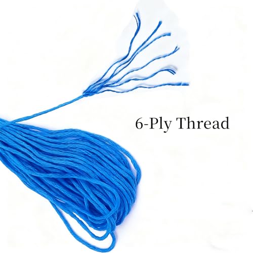 IBOPUXIU Stickgarn Set 50 Farben, je 8 Meter Pastellfarben – Ideal für Kreuzstich, Sticken, Flechten, Freundschaftsarmbänder und Armbandknüpfen – Hochwertiges Embroidery Thread