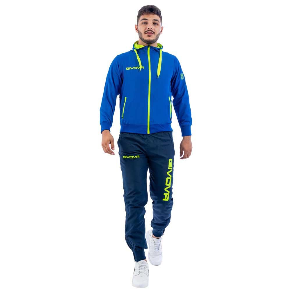 Givova, chandal winner, azul/amarillo fluo, XS