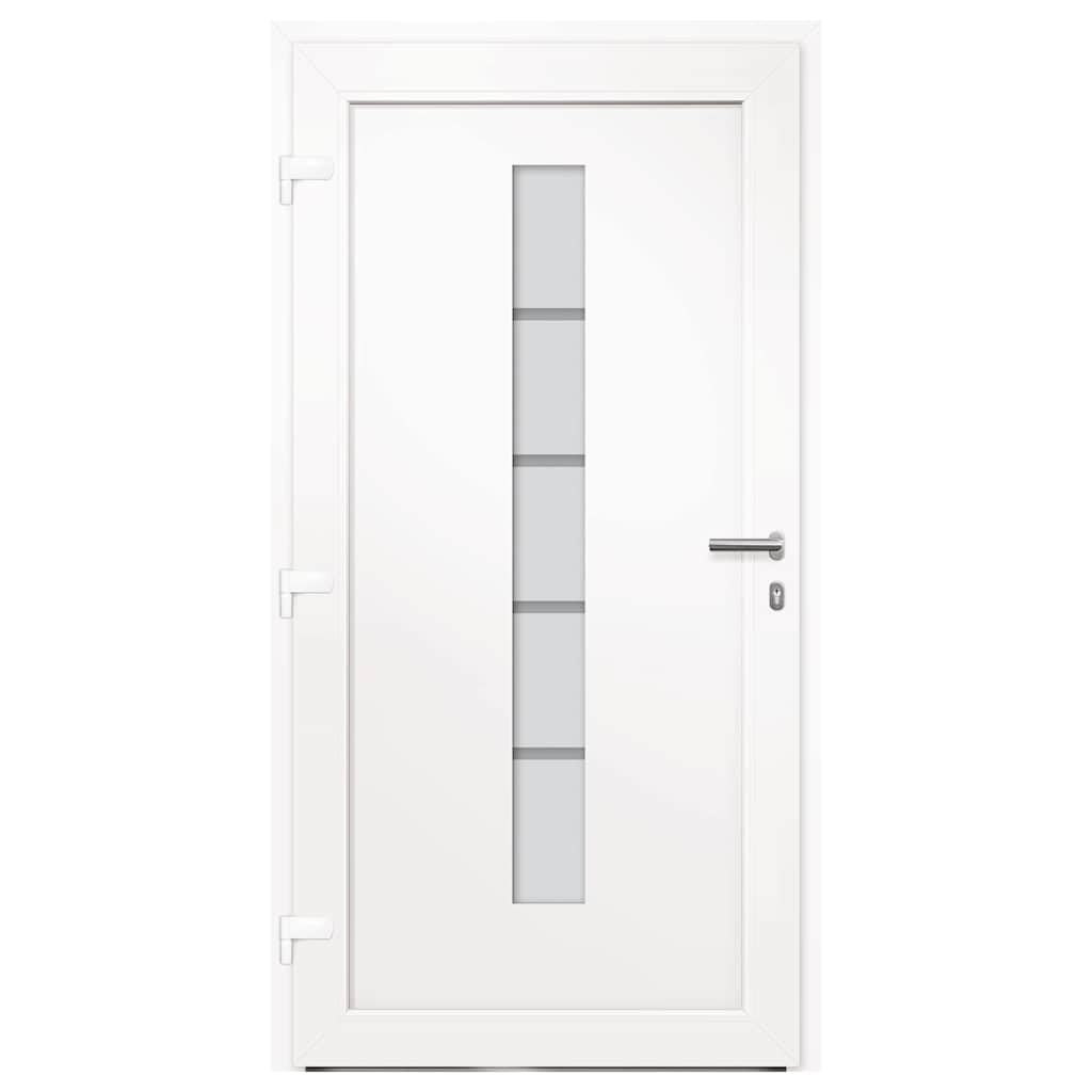 Haustür Aluminium und PVC Weiß 100x200 cm