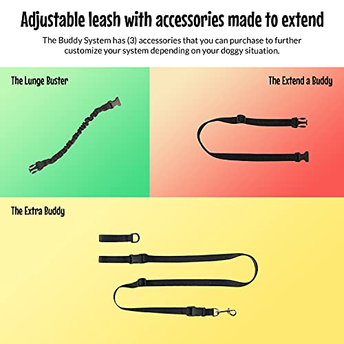 The Buddy System Adjustable Hands Free Dog Leash, Hand-Free Leash For Running, Jogging, Walking And Training Service Dogs, Versatile Small Dogs (Under 20Lbs)- Made In Usa - Small Dog, Large Belt,Black #TOP7