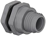 Hayward BFAS2007CES Series BFAS Short Pattern Bulkhead Fitting, Socket x Threaded End, CPVC with EPDM Seals, 3/4