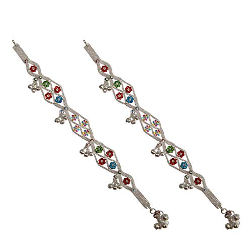 Gold-Plated Anklets with Floral Charms