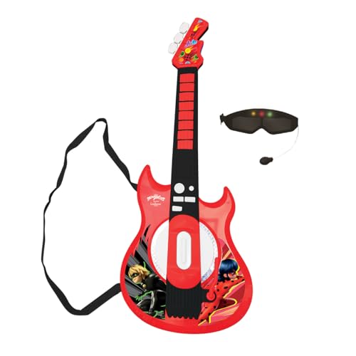 Guitare lumineuse Miraculous Lexibook avec prise MP3 et effets sonores de scène