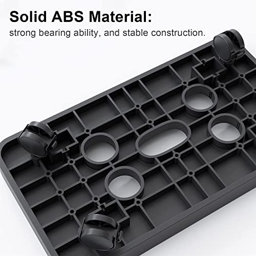 Base ajustable para monitor y torre de PC, soporte ventilado para torre bajo escritorio, soporte móvil para CPU gamer con 4 ruedas (Negro, sin ruedas) miniatura 3
