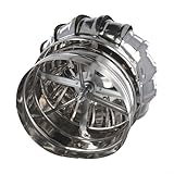 BEAZOOM Tapa giratoria de acero inoxidable para chimenea, flujo de aire mejorado activado por viento, a prueba de óxido de lluvia, guía de tallas (Ø200 mm)