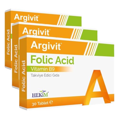 Folik Asit Vitamin B9 İçeren Takviye Edici Gıda 30 Tablet (3 paketi)