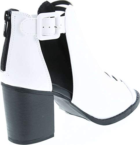 Image of Soda Aran ~ Women Open Toe Crisscross Straps Back Zipper High Heel Fashion Sandal with Adjustable Ankle Strap