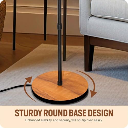 Image of Rellon Floor Lamp for Living Room with Decorative Metal Floor Lamp Standing Home Decoration Floor JuteLamp Shade Reading for Bedroom, Office,Kitchen (A2)
