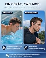 HIFI WALKER Knochenschall Kopfhörer zum Schwimmen, 32 GB MP3, Bluetooth 6.0 – Ansicht 3