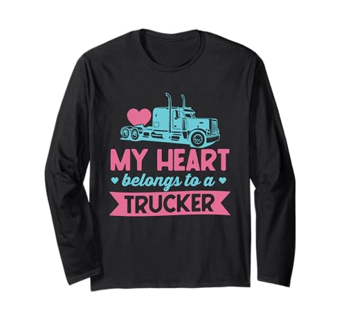 My Heart Belongs To A Trucker - Cute Love Trucker Wife ����T�V���c