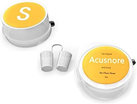 The Original Acusnore Anti Snore Air Flow Nose Pin- World's First With Semi Lune Design For Ultimate Comfort & Fit- Stop Snoring, Natural Sleep Aid for the Relief of Snoring, Sinus Issues, Restless Sleep- STARTER PACK- Includes 4 Sizes To Ensure You Find a Perfect Fit- Also Increase Sports Performance With Better Air Flow- MONEY BACK GUARANTEE (SMALL)