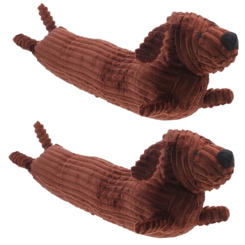 Peluche de chien réaliste ifundom | Lot de 2 peluches longues pour décoration salon