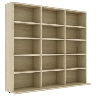 Armoires et stockage, armoires de rangement multimédia et racks, armoire CD chêne Sonoma 102x23x89.5 cm Bois d’ingénierie - Les Beatles, Paul McCartney, John Lennon, RIngo Starr, George Harrison Armoires et stockage, armoires de rangement multimédia et racks, armoire CD chêne Sonoma 102x23x89.5 cm Bois d'ingénierie – Image 3