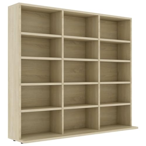 Armoires et stockage, armoires de rangement multimédia et racks, armoire CD chêne Sonoma 102x23x89.5 cm Bois d’ingénierie - Les Beatles, Paul McCartney, John Lennon, RIngo Starr, George Harrison Armoires et stockage, armoires de rangement multimédia et racks, armoire CD chêne Sonoma 102x23x89.5 cm Bois d'ingénierie – Image 4