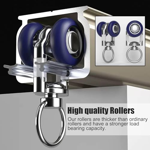 Riel de aluminio para cortina negro de 4,5 m con montaje flexible 6
