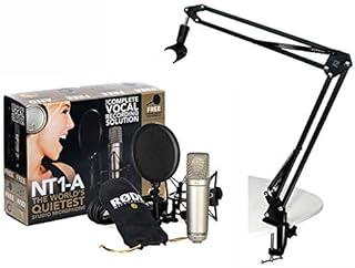 RODE NT1-A Set Kondensator Mikrofon + SHOP2ROCK Gelenkarm Tisch-Stativ