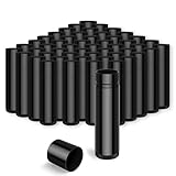 JuLand 50 Packs Empty Lip Balm Tubes 5.5ml - Refillable Round Lipstick Containers and BPA Free, Leak-Free Lip Balm Empty Containers for DIY, Black