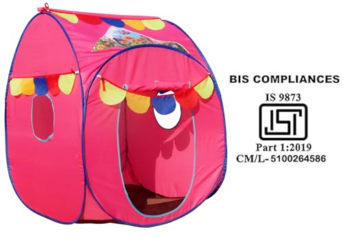Image of Homecute Pop Up Foldable Hut Type Kids Toys Baby Tent House, Tent House for Girls & Boys, Play Tent House Suitable for 1 Year to 6 Years(Small Size Pink)