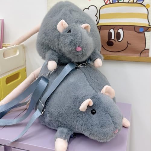 puzoxi Large Rat Backpack Cute Oversized Fancy Rat Plush Backpack - 5