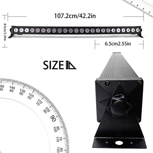 UKing LED Wall Wash Party Lights 24 x 3W leds RGB Bar Stage Light by Remote and DMX Music Mode Strobe Lighting for DJ Disco Home Party Stage Lights