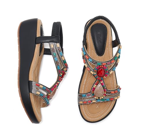 Sandales été femme confortable à plateforme bout ouvert marron
