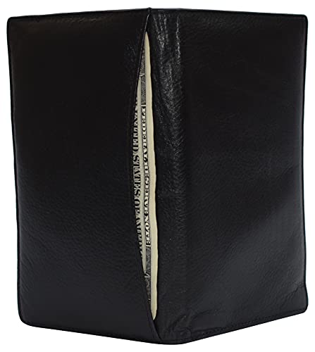 MARSHAL Genuine Leather Mens Long ID 19 Credit Card Security Wallet RFID Blocking (Black)4