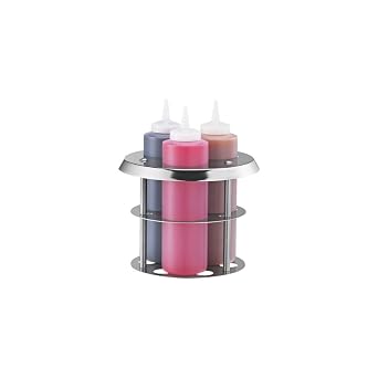 Server Products 86819 Triple Squeeze Bottle Holder With 3 Bottles