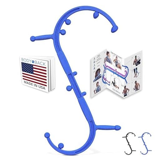 Body Back Buddy Elite - Improved Design- Versatile Handheld Massage Stick for Full Body Muscle Pain Relief - Professional Grade Trigger Point Massage Cane (Blue Elite 2.1)