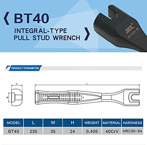 Miniatura 3 de US Stock BT40 - Llave inglesa de retención para perno prisionero, ajuste Janpanese Standard MAS403 BT40, no se resbala, duradera